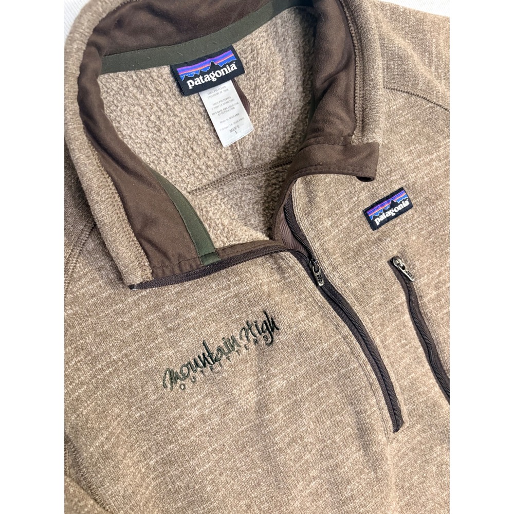 Patagonia Better Sweater‎ Mens L 1/4 Zip Fleece Pullover Brown Heather 25527